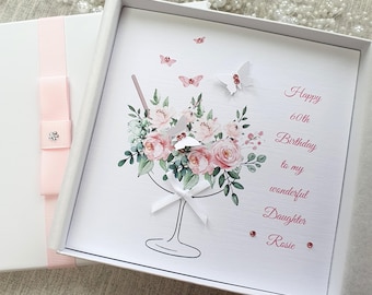 Personalised Birthday Card Handmade 20th 21st 30th 40th 50th 60th 70th 80th 90th Grandmother Wife Sister Aunt Daughter Mother Mum Nan Mummy