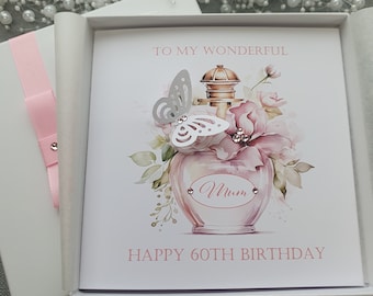 Personalised Birthday Card Handmade 20th 21st 30th 40th 50th 60th 70th 80th 90th Grandmother Wife Sister Aunt Daughter Mother Mum Nan Mummy