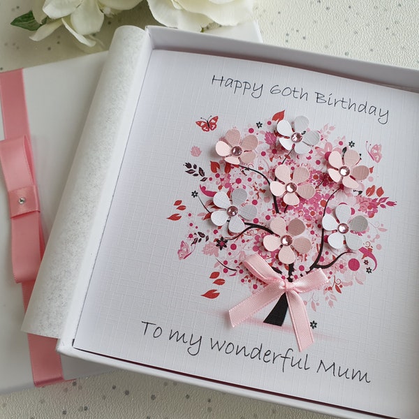 Personalised Birthday Card Handmade 20th 21st 30th 40th 50th 60th 70th 80th 90th Grandmother Wife Sister Aunt Daughter Mother Mum Nan  Mummy