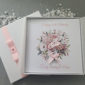 Personalised Birthday Card Handmade 20th 21st 30th 40th 50th 60th 70th 80th 90th Grandmother Wife Sister Aunt Daughter Mother Mum Nan  Mummy