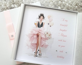 Personalised Birthday Card Handmade 16th 17th 18th 19th 20th 21st 25th 30th 40th 50th Daughter Granddaughter Niece Friend Wife Sister