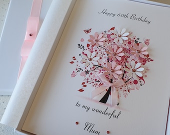 Luxury Birthday Card Handmade Personalised 16th 18th 20th 21st 30th 40th 50th 60th 70th 80th 90th Mother Daughter Granddaughter Sister Wife