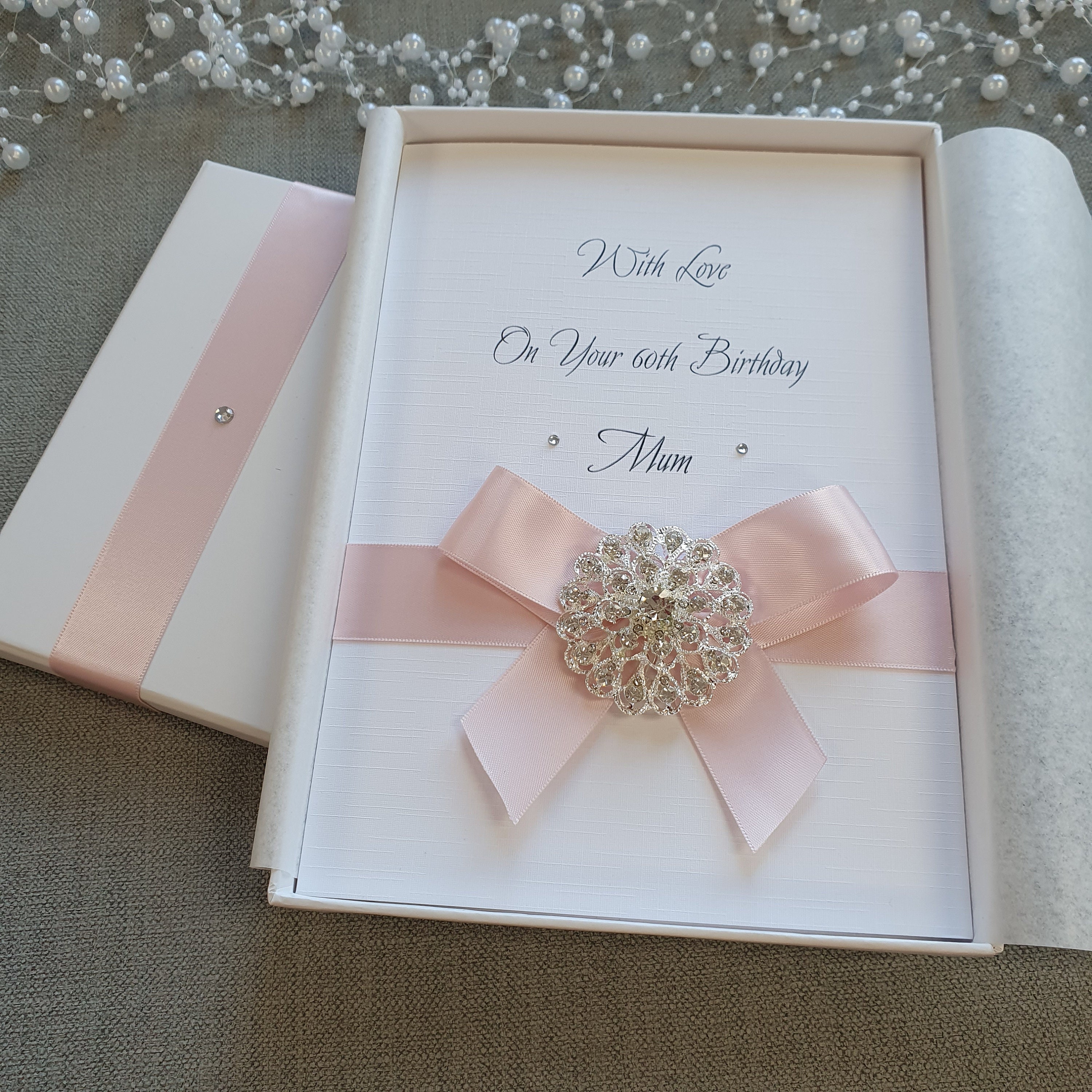 Luxury Birthday Card Handmade Personalised Box Keepsake Mum Etsy