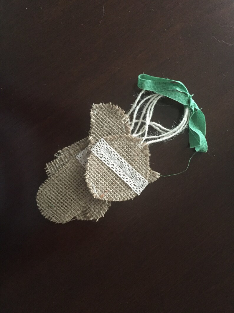 Rustic Burlap Christmas Ornaments Simple Burlap Ornaments For Etsy