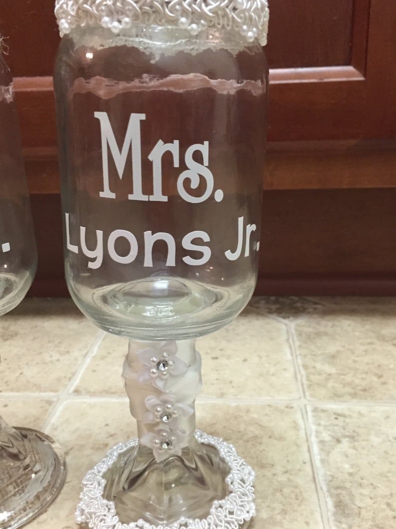 Wedding Glassesmr. & Mrs. Mason Jars Etsy