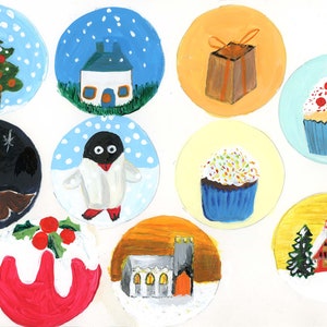 Carte plastifiée boules de Noël pour la maison ou la chambre de bébé 20,00