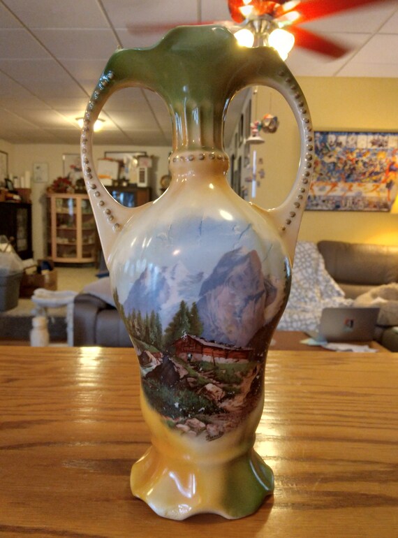Antique German Vase Hand Painted Signed by Danilo Ca. 1930 Etsy
