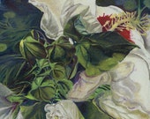 Botanical Paintings Pastels, Botanical Paintings Wall, Botanical Prints, Luna Hibiscus, Rosemarie D'Alba