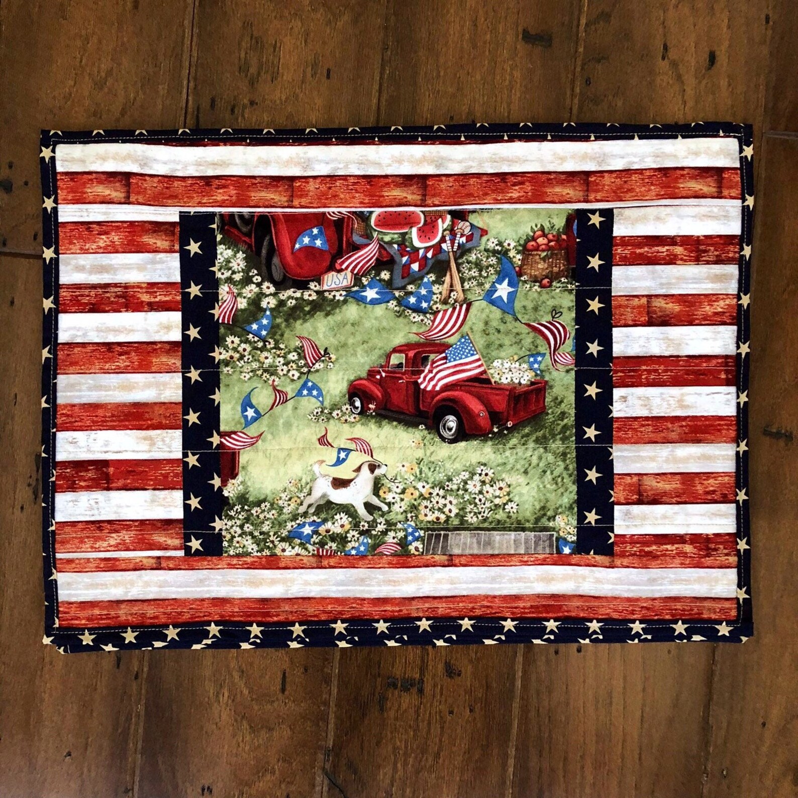Placemat Reversible Patriotic 4th of July. Etsy