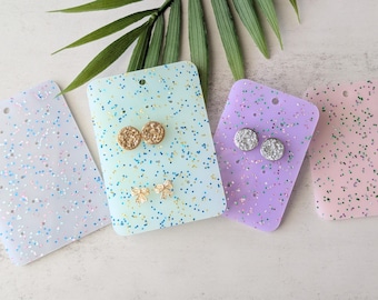 Travel Stud Earring Holder: Glitter Acrylic Jewelry Organizer