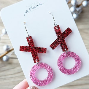 Valentines Earrings//love Letter Earrings// Flower Earrings// Wood