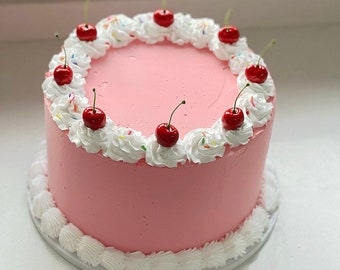 Cherry sprinkle party cake