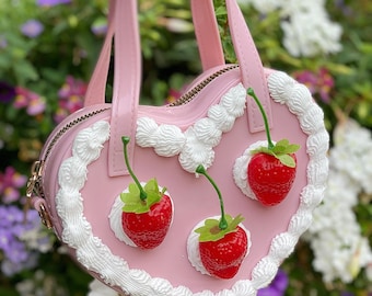 Strawberry vintage cake handbag