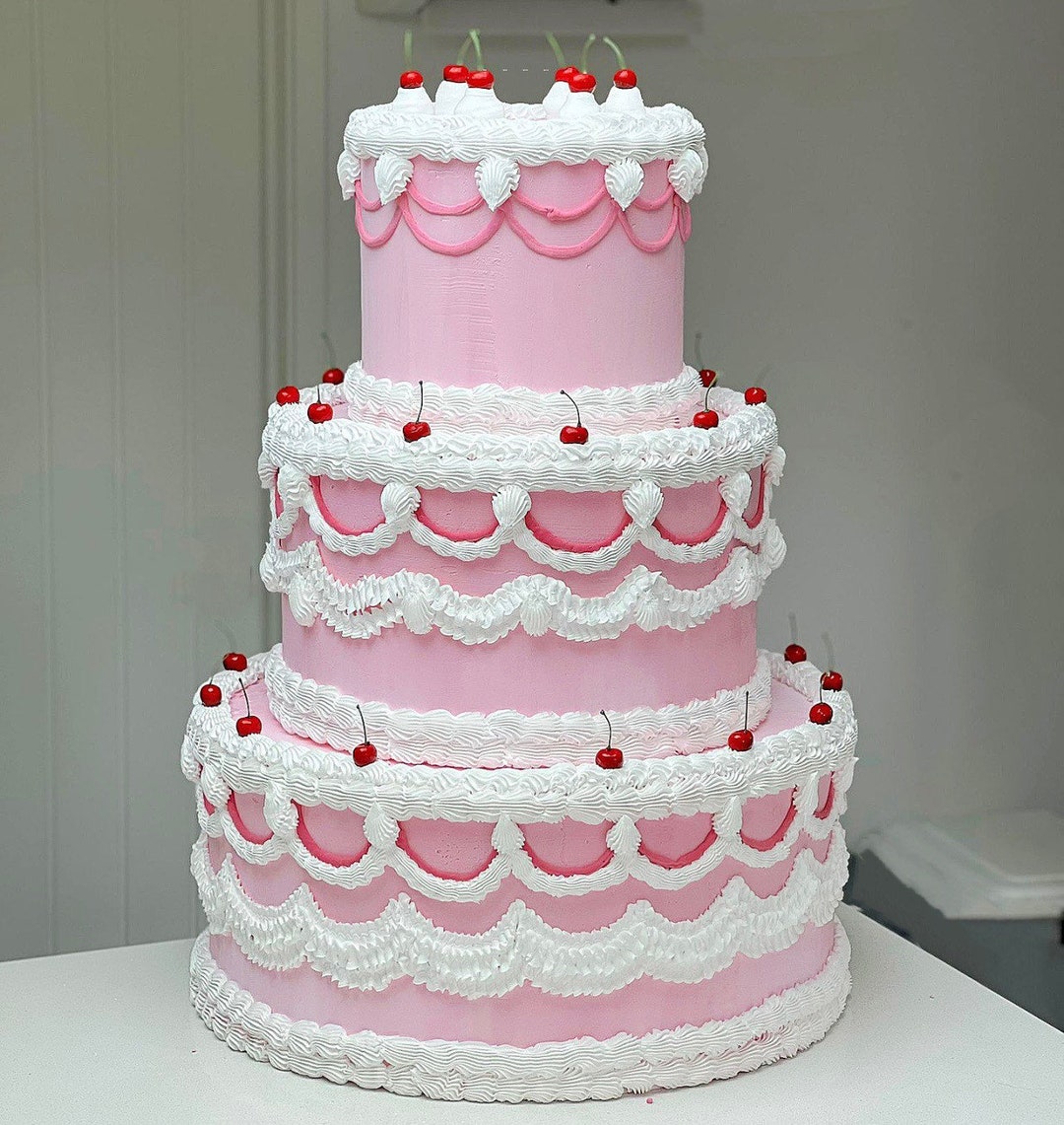 Wedding or Birthday Inspired PINK FAKE CAKE No words BOX — KRISTIN