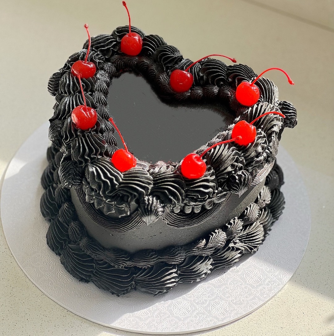黒のヴィンテージフェイクケーキ - Etsy 日本