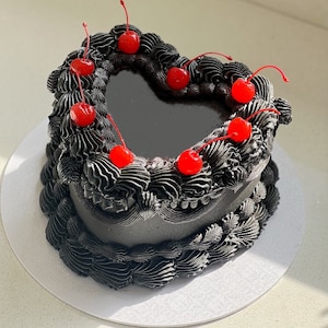 Black vintage fake cake