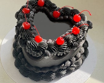Black vintage fake cake