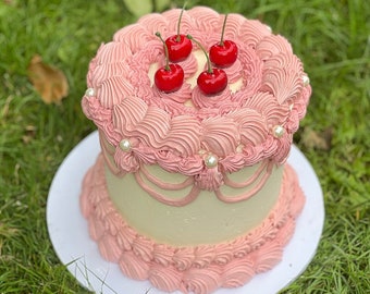Light pink vintage fake cake