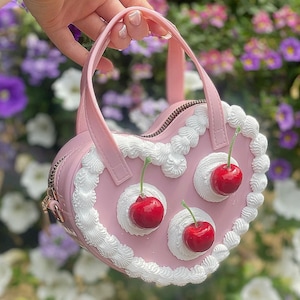 Fake cake cherry handbag