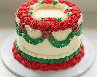 Christmas fake cake