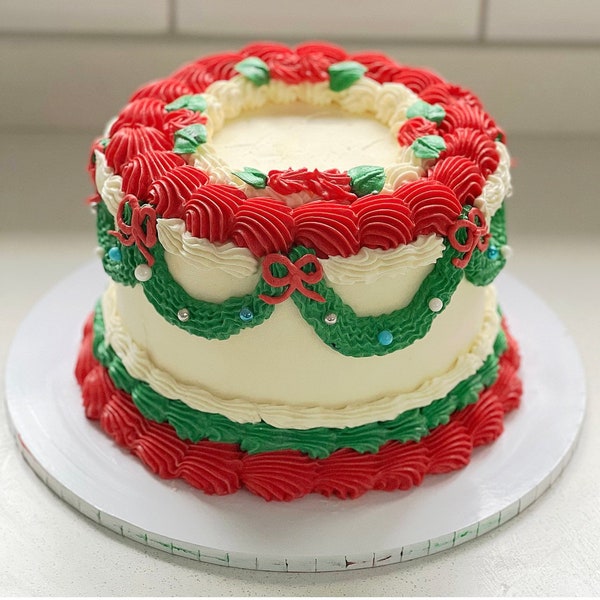 Christmas fake cake