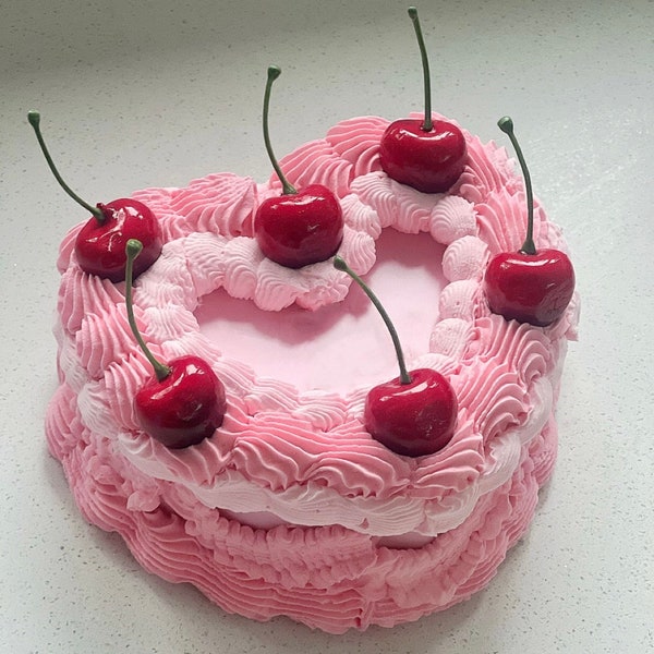 Cherry fake cake jewellery box