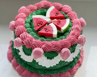 Watermelon fake cake