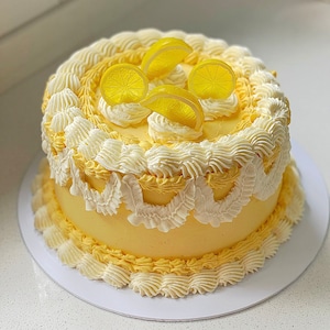 Fake vintage lemon cake