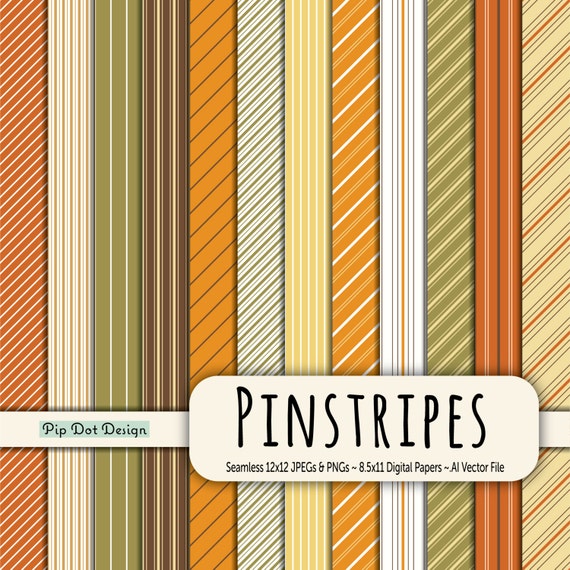 Seamless Pinstripe Digital Papers Patterns and Vectors | Etsy