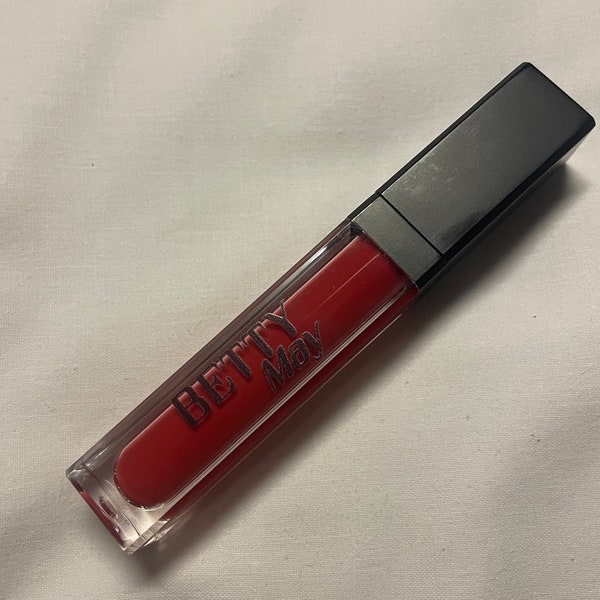 Red pink matte liquid lipstick exclusive to BettyMay. New product