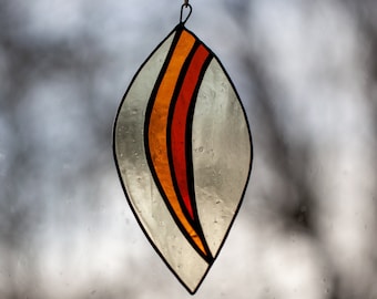 Stained Glass Suncatcher / Colourful Abstract Wall or Window Hanging