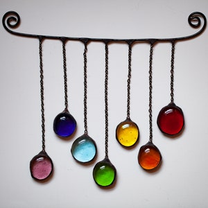 Small rainbow stained glass sun catcher