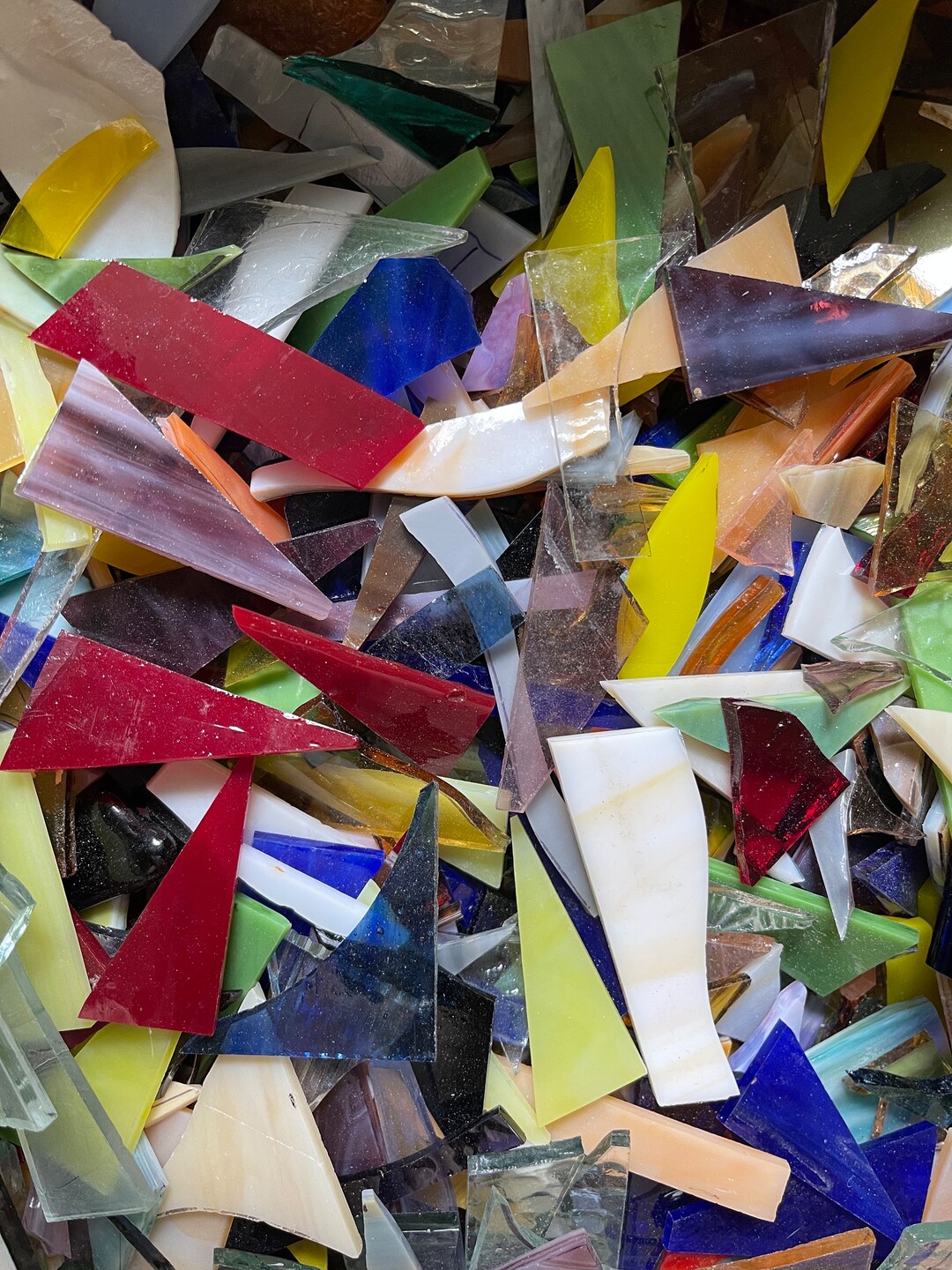 Multicolour Glass Offcuts 900g Stained Glass Pieces Mosaic Supplies