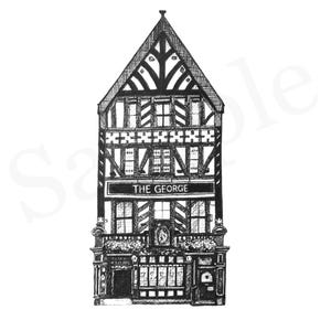 The George, London - Architectural Illustration, Fine Art Print