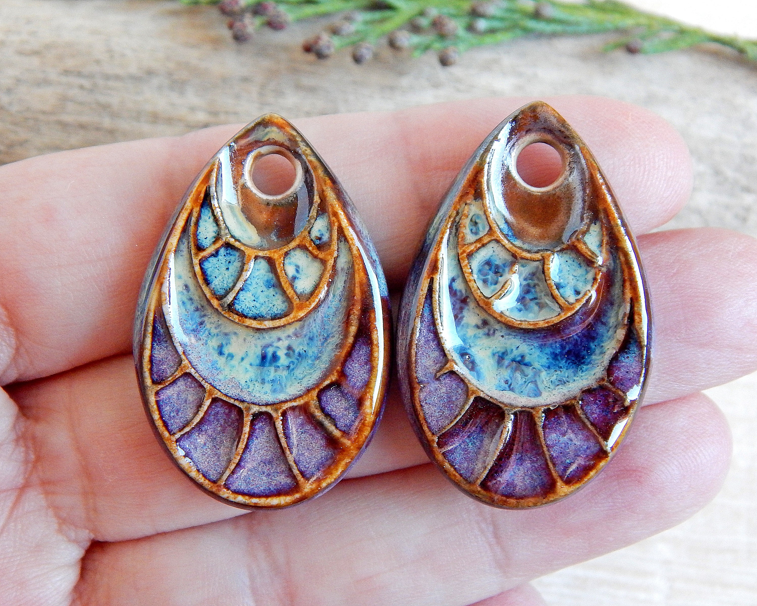 White hotsell ceramic earrings