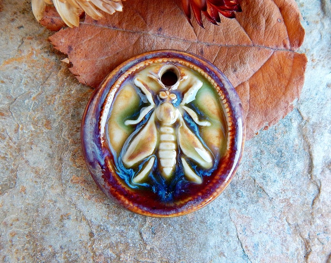 Ceramic Insect Focal Charm for Jewelry Making Wasp Artisan Etsy