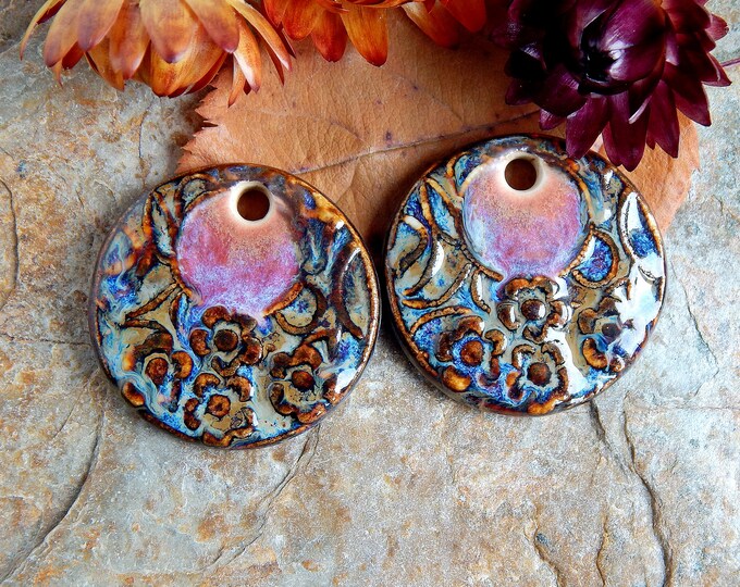 Artisan Bohemian Charms With Round Design Earring Findings of - Etsy