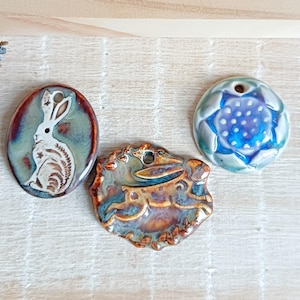 Imperfect Ceramic Pendants, Discontinued seconds Porcelain Charms, Please Read Description