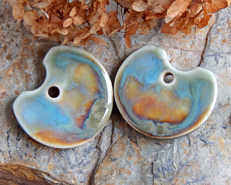 Pair Dangle Charms Earrings Semicircle Flowers Charms Pair Etsy