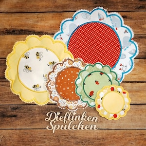 Embroidery file ITH placemat flower 20 x 20 cm