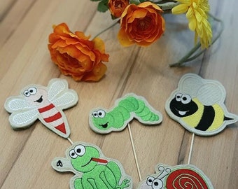 Embroidery file ITH garden stake set