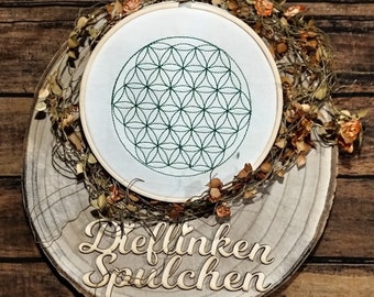 Embroidery file full embroidery flower of life 13 cm