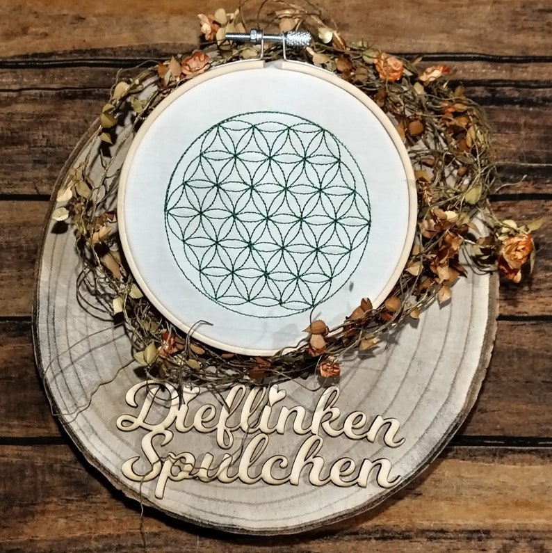 Embroidery file full embroidery flower of life 15 cm image 1