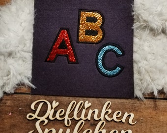 Stickdatei ABC für Mylar Folie