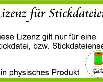 Stickdateien Lizenz