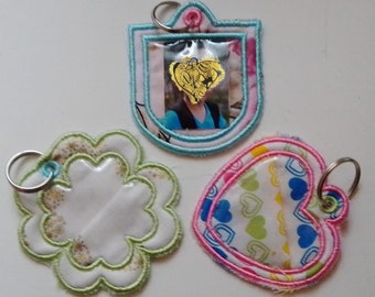 Embroidery file ITH photo keychain