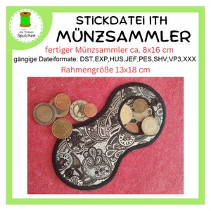Embroidery file ITH coin collector