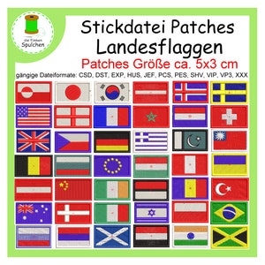 Embroidery patches flags