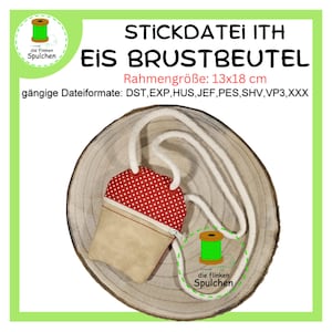 Embroidery file ITH neck pouch ice cream