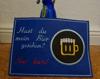 Embroidery file ITH MugRug Beer